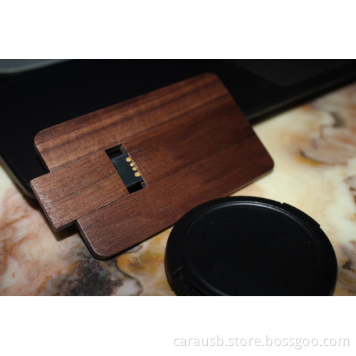 maple walnut wood Usb drive cards rotary card flash disk creative personalized business gifts wholesale custom CaraUSB